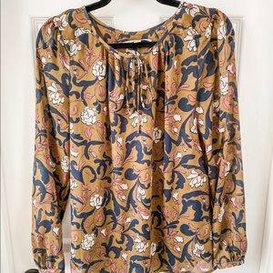 LOFT Paisley Floral Blouse